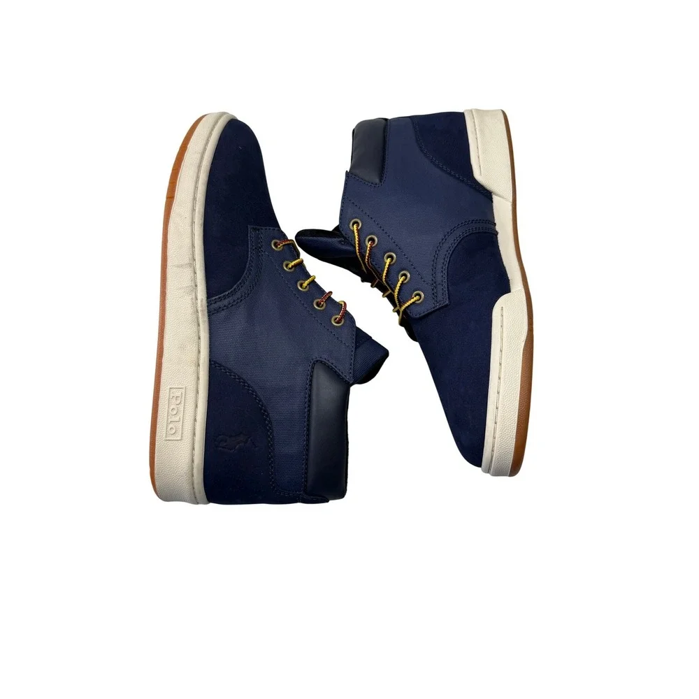 Polo Ralph Lauren Mens Navy Nubuck Shrunken Sneakes Boots Lined Size‎ 9 Sample